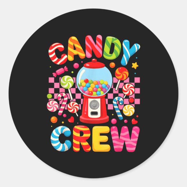 Sticker Rond Candy Costume Candy Crew Candy Lover Sweetie Women (Devant)