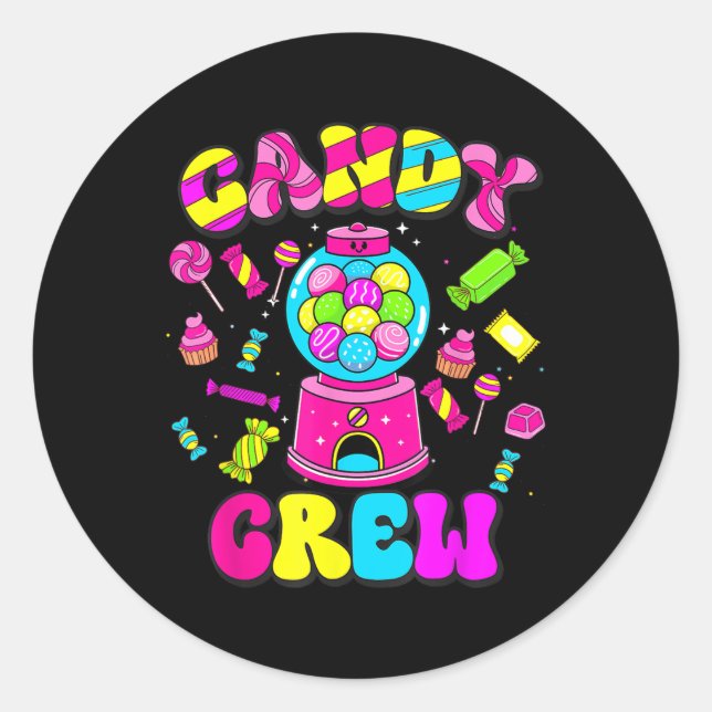 Sticker Rond Candy Crew Sweetie Candy Land Candy Squad Hallowee (Devant)