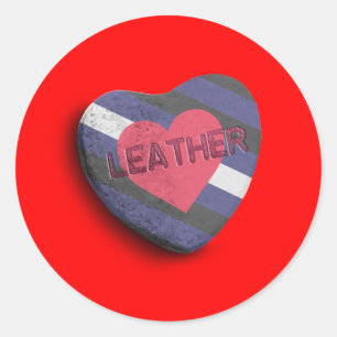 STICKER ROND CANDY FIERTE EN CUIR