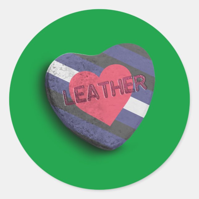 STICKER ROND CANDY FIERTE EN CUIR (Devant)