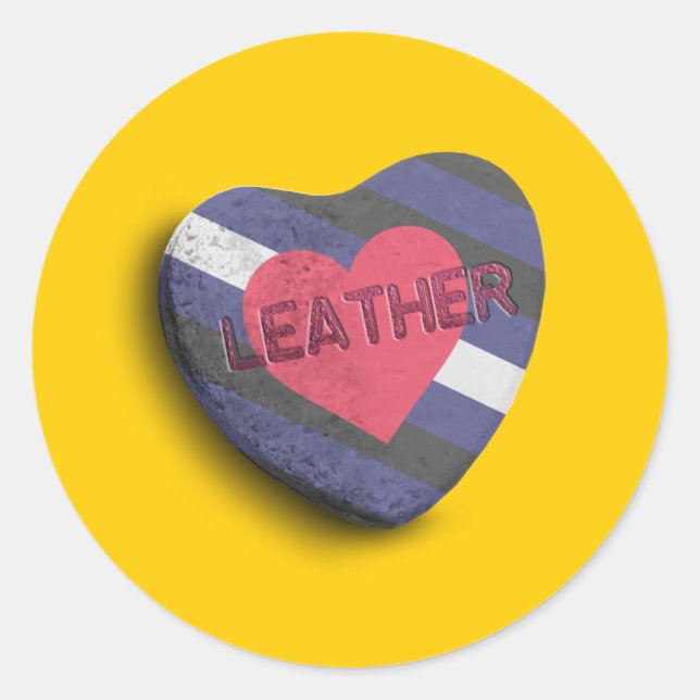 STICKER ROND CANDY FIERTE EN CUIR (Devant)