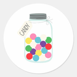 Sticker Rond Candy Jar
