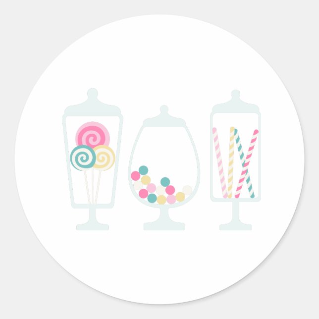 Sticker Rond Candy Jars (Devant)
