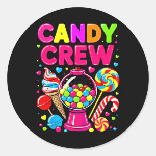 Sticker Rond Candy Land Candy Décorations d'équipage Sweetie Ca