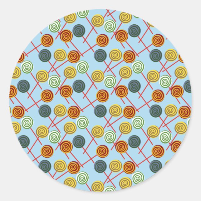 Sticker Rond Candy pattern | Lollies 1lipop (Devant)