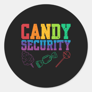 Sticker Rond Candy Sécurité Candyland Halloween Costume Enfants