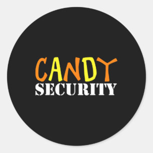 Sticker Rond Candy Security Costume d'Halloween facile pour Laz