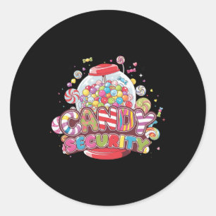 Sticker Rond Candy Security Funny Halloween Costume garçons fil