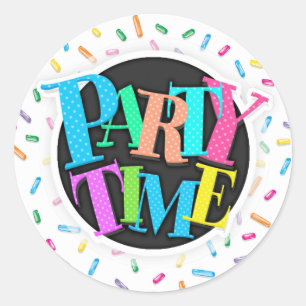 Sticker Rond Candy Sprinkles du Colorful