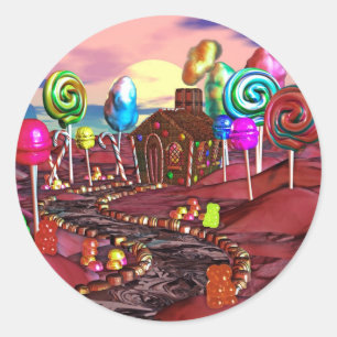 Sticker Rond Candyland
