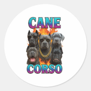 Sticker Rond Cane Corso