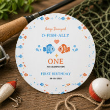 Canne à pêche vintage O-Fish-Ally One 1er annivers