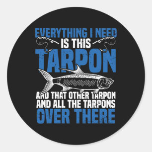 Sticker Rond Canne et moulinet pour pêche au tarpon Spot Tarpon