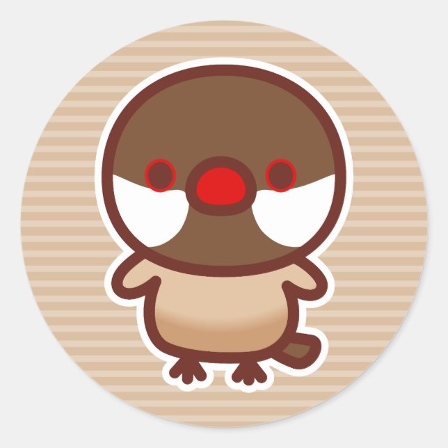 Sticker Rond Cannelle Java Sparrow (Devant)