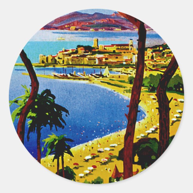 Sticker Rond Cannes ~ Côte d'Azur (Devant)