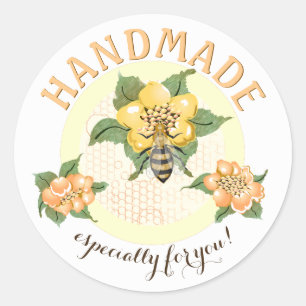 Sticker Rond Canning Honey Bee Honeypeb