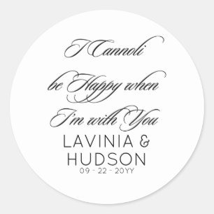 Sticker Rond Cannoli Mariage Italien