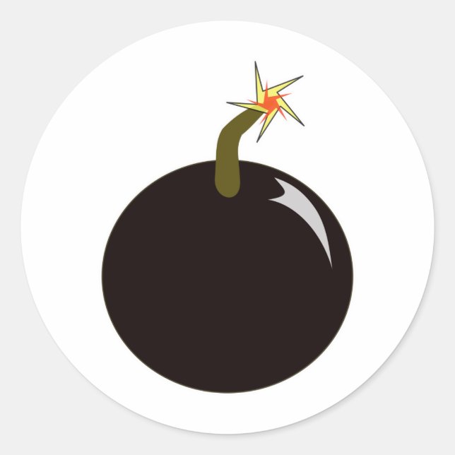 Sticker Rond Cannonball Round Shot Bomb Cannon Ball Pirate (Devant)