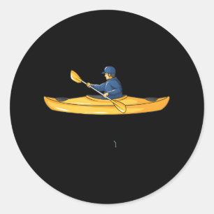 Sticker Rond Canoë canoë Kayak Kayak