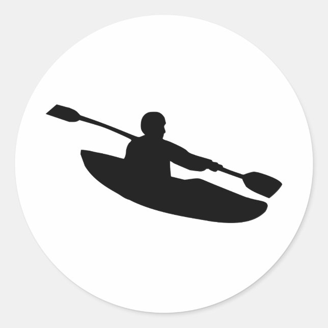 Sticker Rond Canoë - Kayak (Devant)