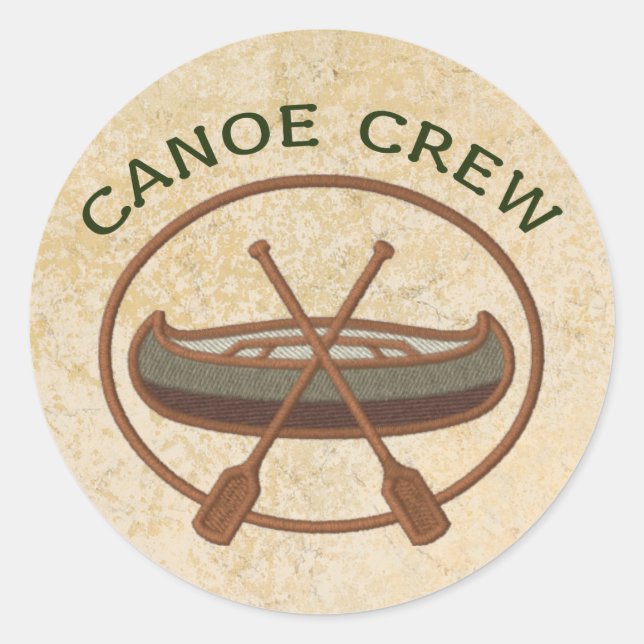 Sticker Rond Canoë-kayak (Devant)