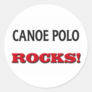 Sticker Rond Canoe Polo Rocks