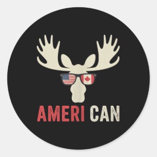 Sticker Rond Canon D'Oie Américaine - Usa Et Canada Unity Tank