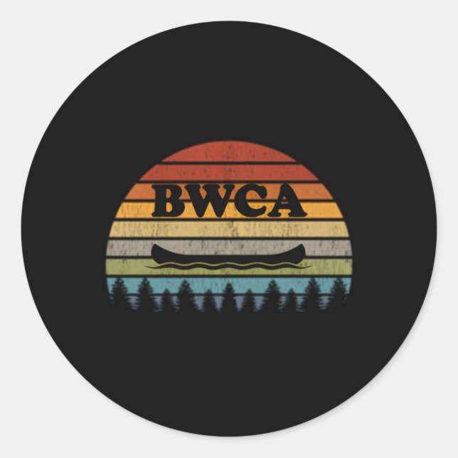 Sticker Rond Canot Bwca Minnesota (Devant)