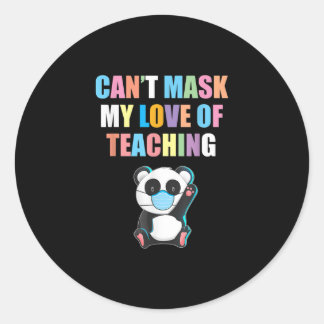 Sticker Rond Cant Masque Mon amour de l'enseignement de retour 