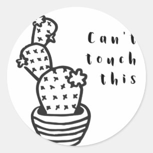 Sticker Rond Cant Toucher Cactus