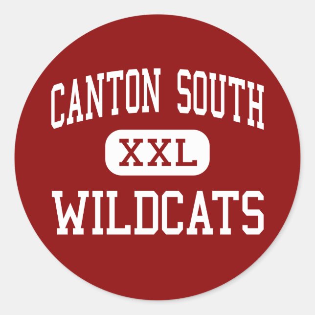 Sticker Rond Canton Sud - Wildcats - High - Canton Ohio (Devant)