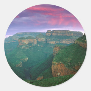 Sticker Rond Canyon de la rivière Blyde au coucher du soleil, A