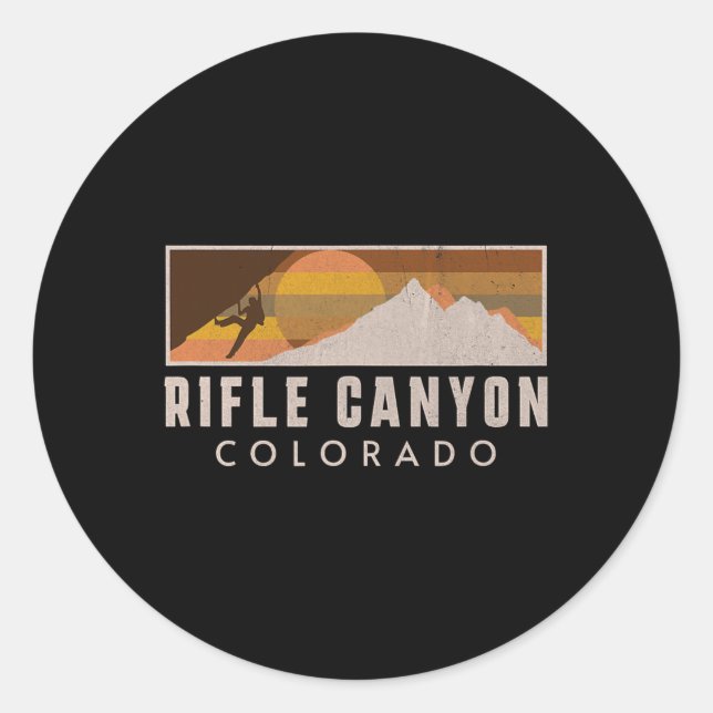 Sticker Rond Canyon de Rifle Escalade de Roche Nerd Boulderer M (Devant)