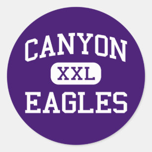 Sticker Rond Canyon - Eagles - Lycée - Canyon Texas