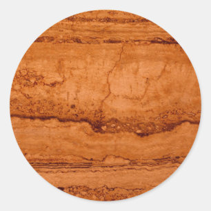Sticker Rond Canyon en cuivre Granite, or ambre montagnes de Se