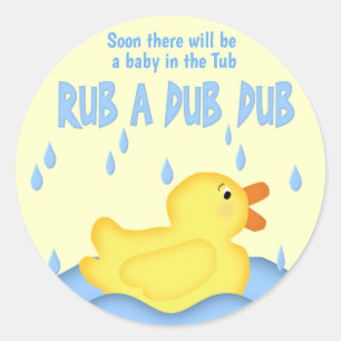 Sticker Rond Caoutchouc Jaune Rub Ducb Un Dub Dub