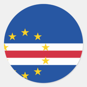 Sticker Rond Cap-Vert Drapeau CV
