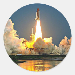 Sticker Rond Cape Canaveral Florida Launch Pad