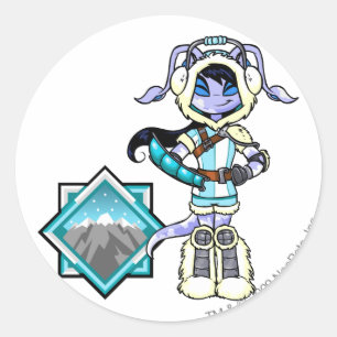 Sticker Rond Capitaine 1 d'équipe de Mountatin de terreur