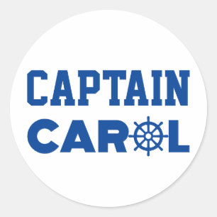 Sticker Rond Capitaine Carol