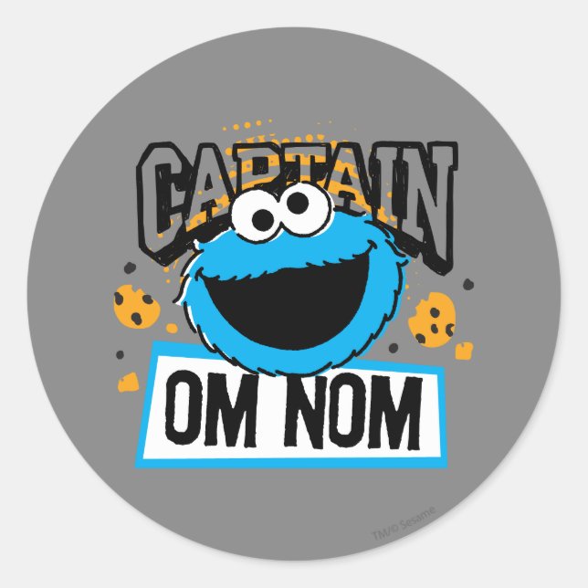 Sticker Rond Capitaine Cookie Monster (Devant)