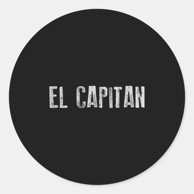 Sticker Rond Capitaine de bateau El Catan (Devant)