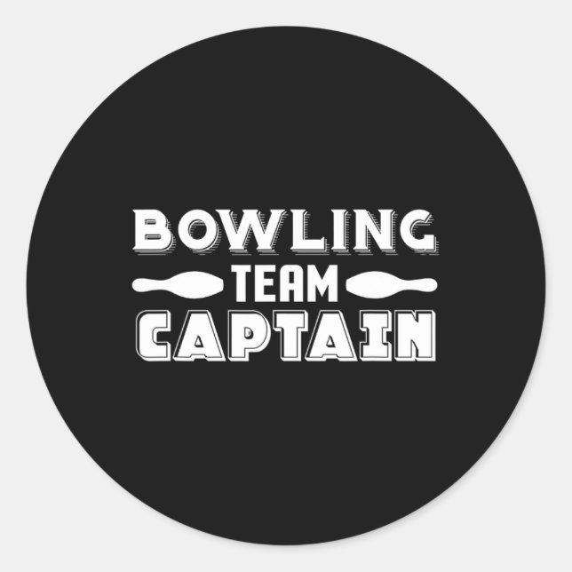 Sticker Rond Capitaine de l'équipe de Bowling (Devant)