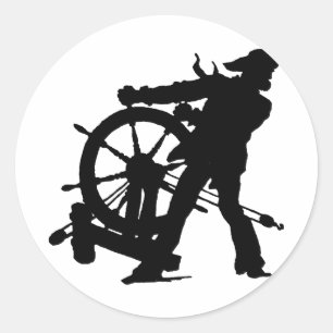 Sticker Rond Capitaine de mer