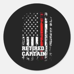 Sticker Rond Capitaine de pompier retraité Rank Retiret