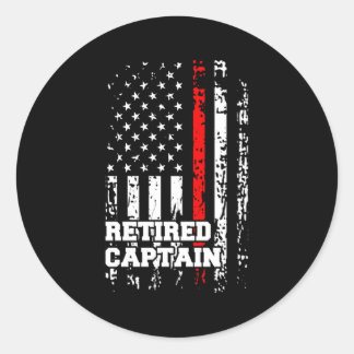Sticker Rond Capitaine de pompier retraité Rank Retiret