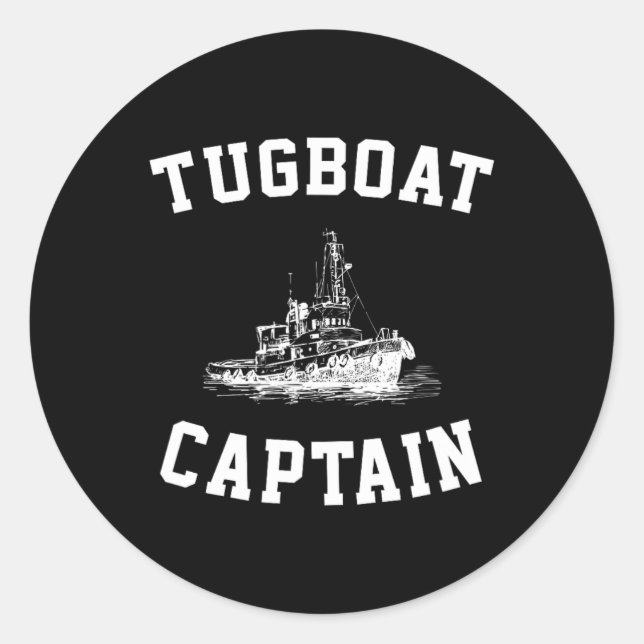 Sticker Rond Capitaine de remorqueur (Devant)