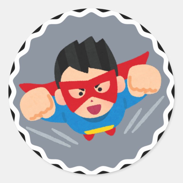 Sticker Rond "Capitaine Zoom" (Devant)