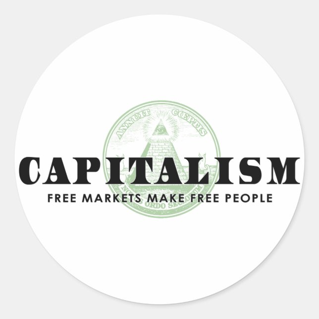 Sticker Rond Capitalisme (Devant)