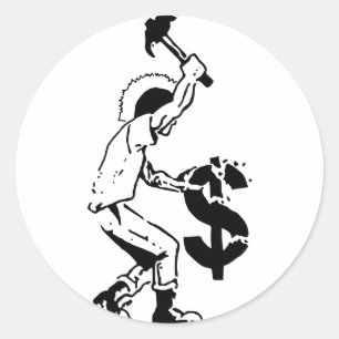 Sticker Rond Capitalisme pur
